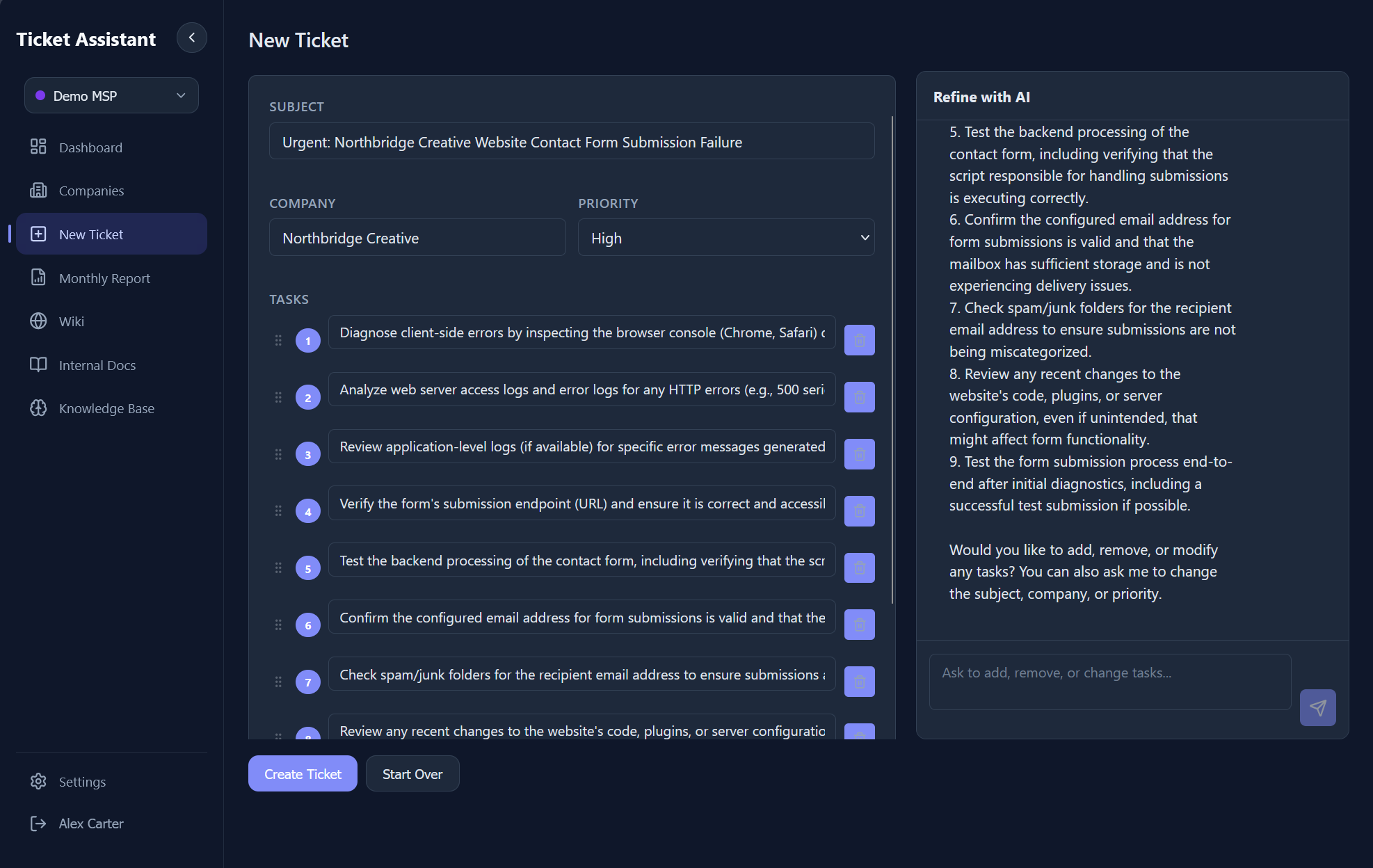 Task Generation & Refinement