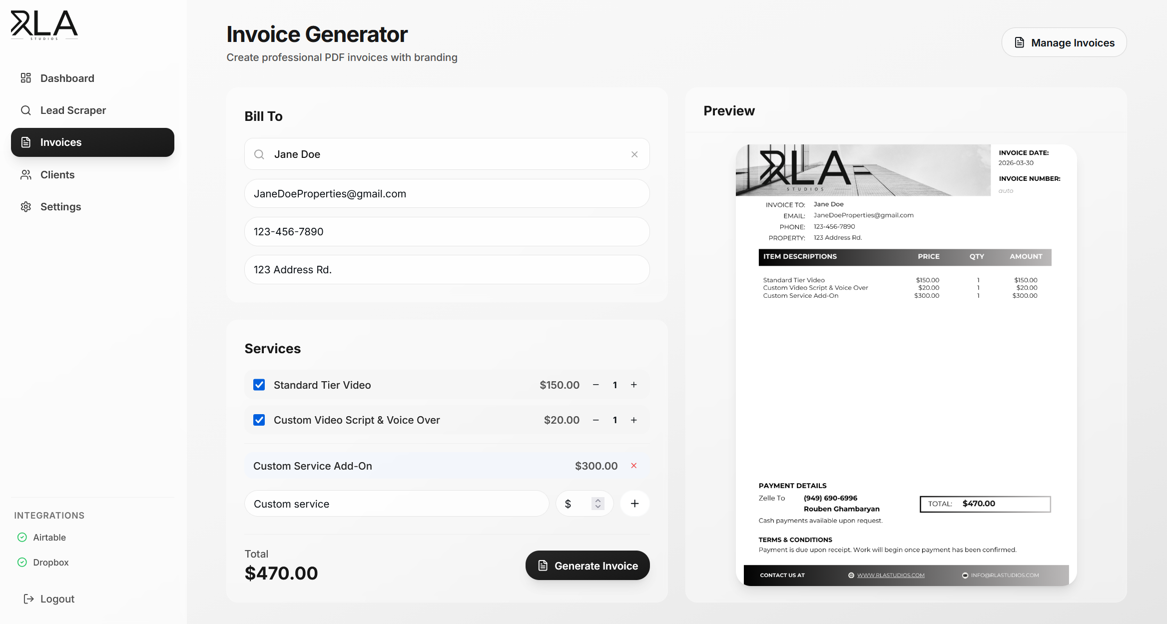 Invoice Generator